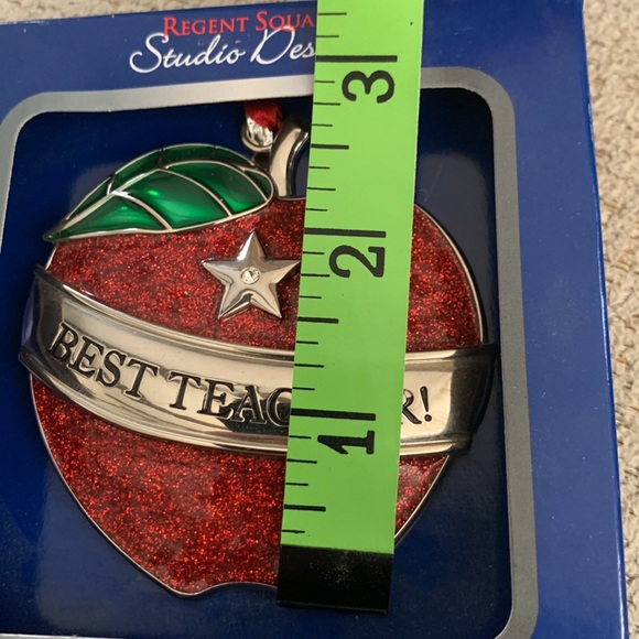 Harvey Lewis Collectible Best Teacher Ornament with fine Euro crystal - Picture 5 of 6